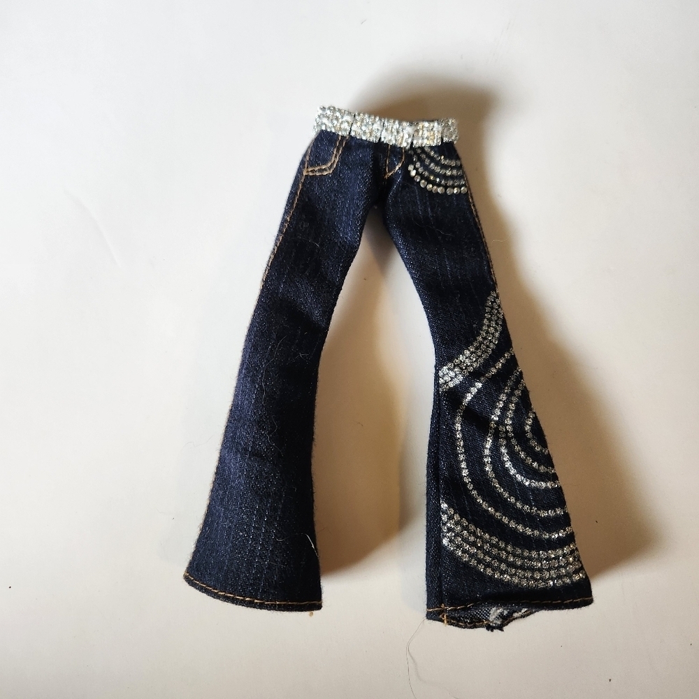 BRATZ Forever Diamondz Yasmin Replacement Sparkle Swirl Dark Denim Jeans Vintage